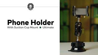 Green Lion Ultimate Phone Holder With Suction Cup Mount - GNULSCUPHDBK