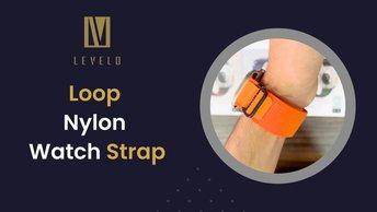 Levelo Ace Loop Nylon Watch Strap - Orange - LVNWS49OG