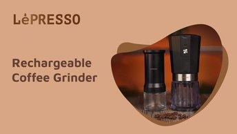 LePresso Black Rechargeable Coffee Grinder - LPRCGRBK