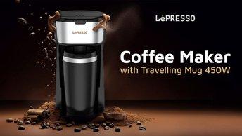 LePresso Coffee Maker with Travelling Mug 450W - LPCMTMBK