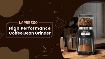 LePresso High Performance Coffee Bean Grinder -  LPPWGRBK