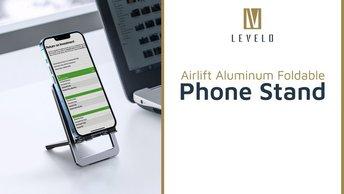Levelo Airlift Aluminum Foldable Phone Stand - LVLAFPSGY