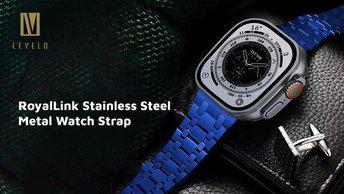 Levelo RoyalLink Stainless Steel Metal Watch Strap - LVSMWSBU