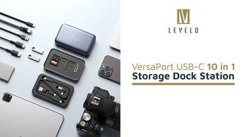 Levelo Versa Port USB-C 10in1 Storage Dock Station - LVL10IN1DS