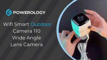 Powerology Wifi Smart Outdoor Camera 110 Wired Angle Lens Camera - White - PSOWCFWH