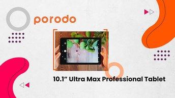 Porodo Tablet Android 13 64GB 4GB 10 Inch Wifi + 4G 2+5MP 6000 MaH - PD-TFHD10H-BK