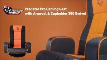 Porodo Gaming Predator Pro Gaming Seat with Armrest & Cupholder 360 Swivel - PDX531
