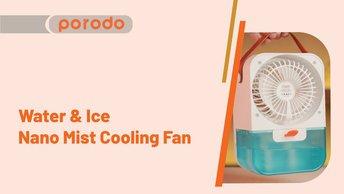 Porodo Lifestyle Water & Ice Nano Mist Cooling Fan - PD-LSACF