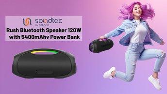 Porodo Soundtec Rush Bluetooth Speaker 120W with 5400mAh Power Bank - PD-RUSH-BK