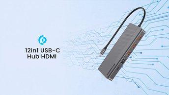 Powerology 12in1 USB-C Hub HDMI - P131HBCGY - P121HBCGY - P61HBCGY