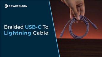 Powerology Braided USB-C To Lightning Cable - P23BRCL12PU