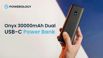 Powerology Onyx 30000mAh Dual USB-C Power Bank - PPBCHA20