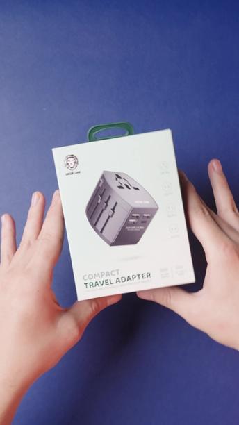Green Lion Compact Travel Adapter - GNCTRVLADABK