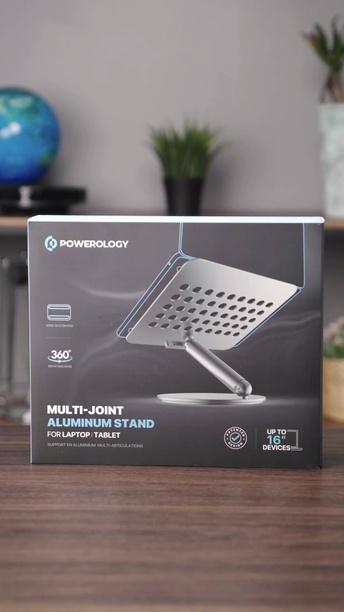 Powerology Multi-Joint Aluminum Stand For Laptop and Tablet