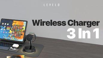 Levelo Sienese 3 In 1 Wireless Charger, Night Light, Touch Control, Strong Magnetic Force, Heat Dissipation System