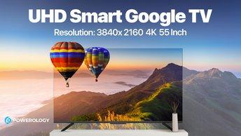 Powerology  Black 55" UHD Smart Google TV