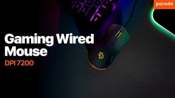 Porodo Gaming Wired Mouse DPI 7200 with RGB Light