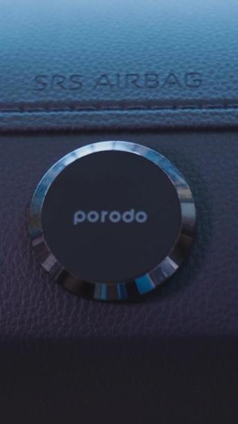 Porodo Magnetic Dash Mount with Zinc Alloy and 360° Adjustable Viewing Angle