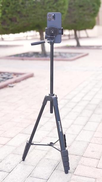 Porodo Professional Gimbal Tripod With Phone Mount