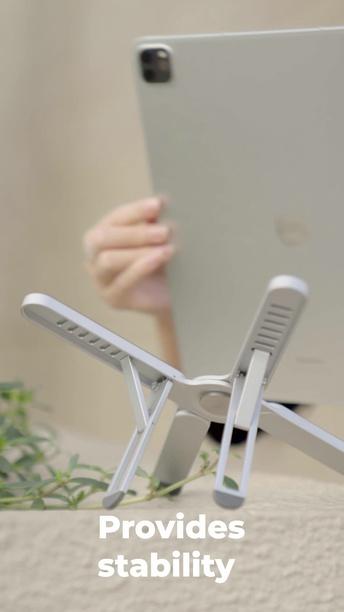 Powerology Portable Foldable Laptop Stand with Aluminum Alloy and Adjustability