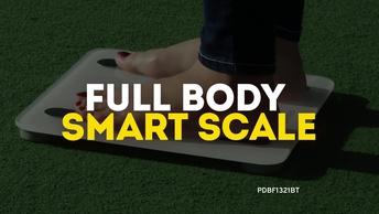 Body Weight Scale, Porodo PD-BF1321BT-WH Lifestyle Smart Bluetooth Full Body Fat Scale, Works with Bluetooth on iOS and Android