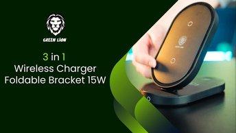 Green Lion 3 In 1 Foldable Bracket Wireless Charger