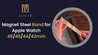 Levelo Yonge Magnet Steel Band for Apple Watch 42 / 44 / 45 / 49mm