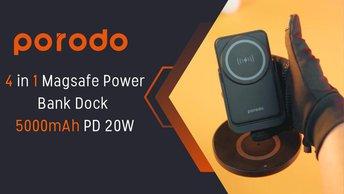 Porodo 5000mAh 4-In-1 MagSafe Power Bank Dock