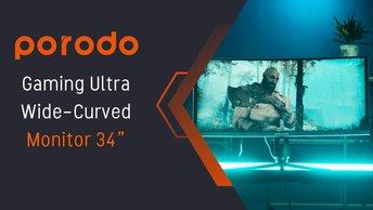 Porodo Gaming Ultra-Wide-Curved Monitor 34"