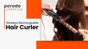 Porodo LifeStyle Black Wireless Rechargeable Hair Curler