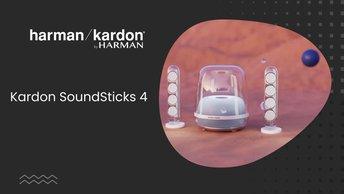 Harman Kardon Soundsticks 4 Wireless Bluetooth 2.1 Speaker System, Iconic Transparent Design, Extraordinary Sound, Rich Bass from Powered Subwoofer