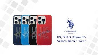 U.S.Polo Assn. IML Glitter Script Hard Case for iPhone 15 Pro