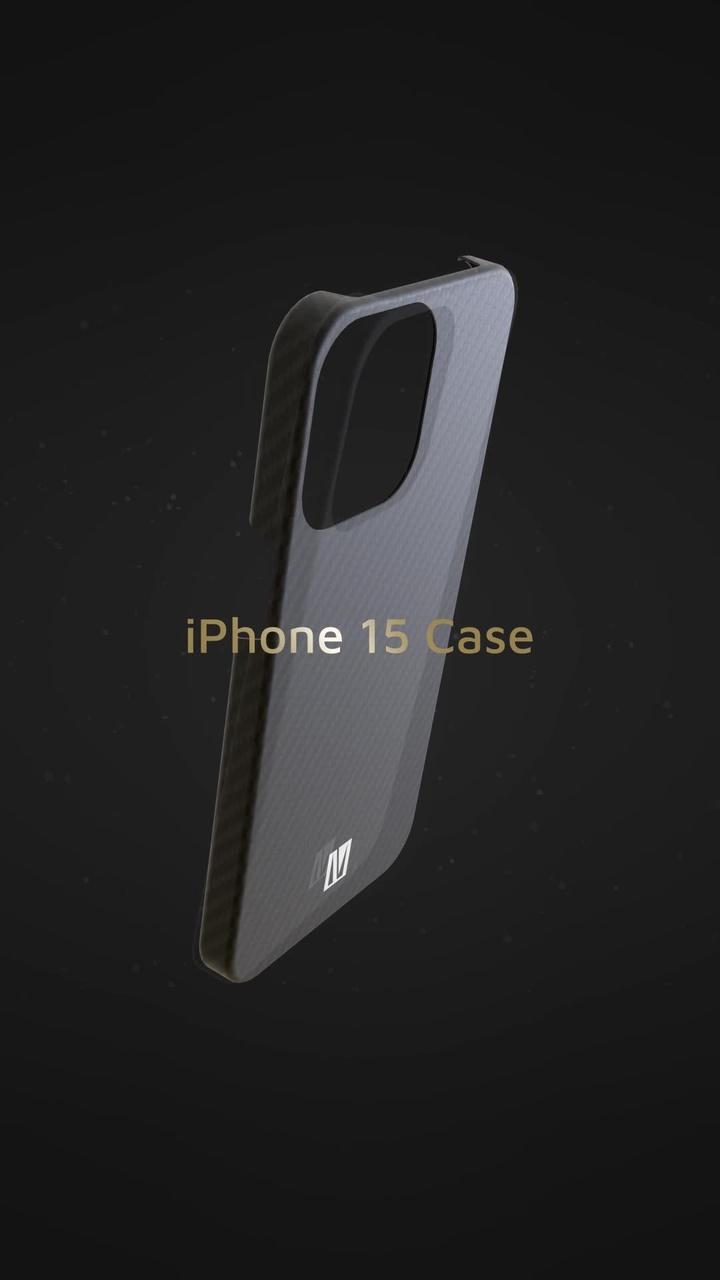 Levelo Sergei Ultra Slim Case, Aramid Fiber, iPhone 15 Pro Max