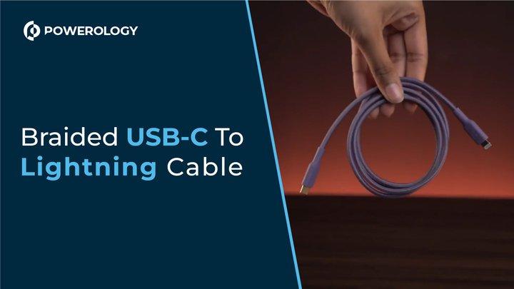 Powerology Braided USB-C To Lightning Cable