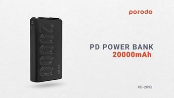 Porodo PD Power Bank 20000mAh 20W QC3.0 - Black - PD-2093-BK
