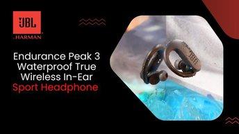 JBL Endurance Peak 3 Waterproof True Wireless In-Ear Sport Headphone - White - ENDURPEAKIIIWHT