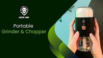 Green Lion Portable Grinder & Chopper - Black - GNPORCHRBK