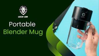 Green Lion Portable Blender Mug - Black - GNPORMUGBK