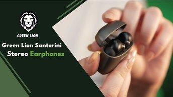 Green Lion Santorini Stereo Earphones - Black - GNSNTONITWSBK