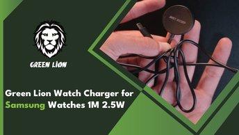 Green Lion Watch Charger for Samsung Watches 1M 2.5W - Black - GNWTHCSAMBK