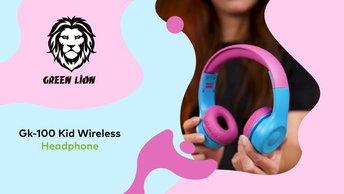 Green Lion Gk-100 Kid Wireless Headphone - GN100KIDHPBLPK
