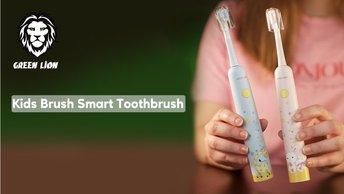 Green Lion Kids Brush Smart Toothbrush - GNKIDSTBBL - GNKIDSTBPK