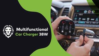 Green Lion Multifunctional Car Charger 38W - GNSMTCARCGY
