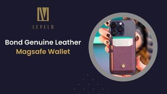 Levelo Bond Genuine Leather Magsafe Wallet - Purple - LVBCHWPU