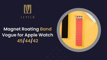 Levelo Magnet Roating Band Vogue for Apple Watch 45/44/42 - Blue/Gray - LVLVG49BUGY