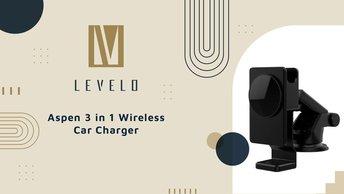 Levelo Aspen 3 in 1 Wireless Car Charger - LVLS31CCBK