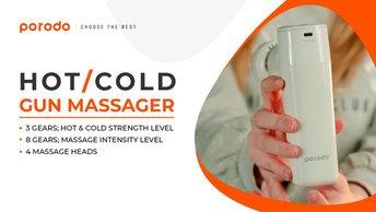Porodo Lifestyle Hot/Cold Gun Massager - White - PD-HCGM-WH