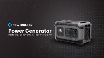 Powerology Portable Power Generator 392000mAh 1300W PD 60W - Black - PPBCHA23