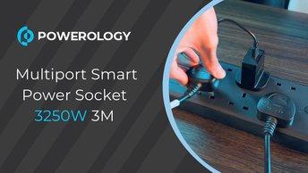 Powerology 6 AC 3 USB & USB-C PD Multiport Smart Power Socket 3250W 3M - Unboxing- PSMSUPDBK