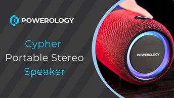 Powerology Cypher Portable Stereo Speaker - Blue - PWCYPSPK-DKBU